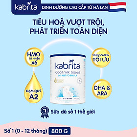 [TẶNG TÚI BỈM] COMBO 3 Sữa dê Kabrita số 1 cho trẻ- Lon 800g