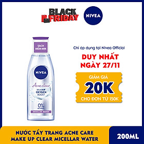 Nước Tẩy Trang Nivea Acne Care Make Up Clear Micellar Water (200ml)