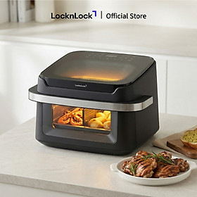 Mua Nồi Chiên Không Dầu 2 Mặt Kính LocknLock Dual Visible Air Fryer EJF398BLK 10L  - Màu đen - Hàng Chính Hãng - JoyMall