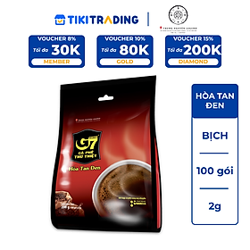 Trung Nguyên Legend - Cà phê G7 hòa tan đen ( không đường) - bịch 100 sachets 2gr