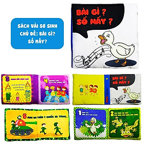 Sách Vải Song Ngữ Việt Anh Phát Triển Tư Duy và Đa Giác Quan Cho Bé Sơ Sinh Size Mini 12x12cm - PiPo Vietnam