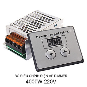 Bộ chiết áp (dimmer) bảng điều chỉnh kỹ thuật số 4000W-220V dùng cho quạt sưởi, ánh sáng, động cơ