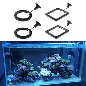 4 Pack Aquarium Fish Tank Food Feeding Ring Feeder Feeding Circle Square