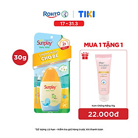 Kem chống nắng Sunplay cho bé từ 6 tháng tuổi và da nhạy cảm, dạng sữa Sunplay Baby Mild SPF 35, PA++ 30g