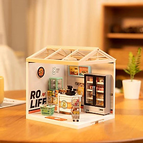 ROBOTIME - ĐỒ CHƠI LẮP RÁP NHÀ THU NHỎ BẰNG NHỰA Rolife Super Creator TIỆM BURGER YUM YUM DW010