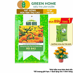 Mua Hạt Giống Hoa Vạn Thọ Cao Nhiều Màu GreenHome  Gói 0 1g~60 hạt  Dễ Trồng Quanh Năm  Hoa To H20