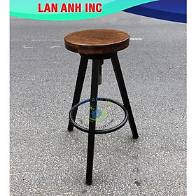 Mua Ghế bar gỗ cao chân sắt xoay 360 độ tăng chỉnh độ cao LAB10
