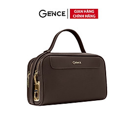 Clutch Ví Cầm Tay Túi Xách Nam GENCE RB15 Chất Liệu Da Bò Khóa Vân Tay Cao Cấp Màu Nâu