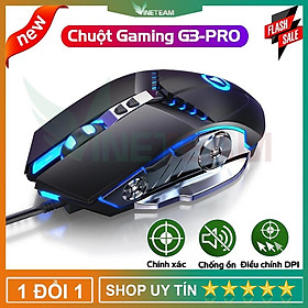 Mua Chuột máy tính gaming có dây G3-PRO 3200 DPI có nút tăng giảm độ phân giải và với hiệu ứng LED 7 màu -dc4728