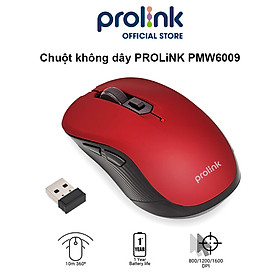 Chuột không dây PROLiNK PMW6009 độ nhạy cao, tiết kiệm pin dành cho PC, Macbook, Laptop - Hàng chính hãng