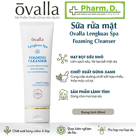 Sữa Rửa Mặt OVALLA Tạo Bọt Siêu Nhỏ Giúp Làm Sạch Sâu Và Dưỡng Ẩm Dành Cho Mọi Loại Da (Tuýp 120ml)
