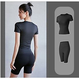 >> SO SÁNH GIÁ ĐỒ TẬP GYM NỮ TÂN BÌNH | Shopee Lazada Sendo Tiki 54 Bộ Đồ Tập Gym Nữ Áo Thun Quần Lửng, Set Quần Áo Tập GYM YOGA Nữ, Tôn Dáng, Ôm Body