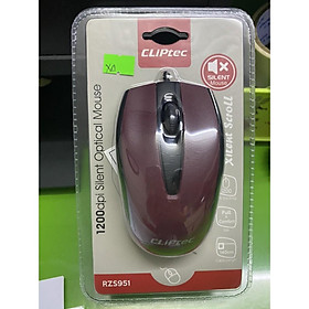 Chuột có dây giảm tiếng ồn Cliptec RZS-951 - Hàng Chính hãng