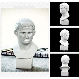 Mô hình tượng thạch cao 15cm của tướng Marcus Agrippa trang trí tiểu cảnh, nhà búp bê, góc làm việc, DIY