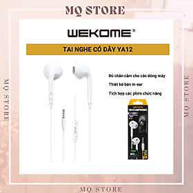 Mua Tai nghe dây WEKOME YA12 Jack cắm 3.5mm  có Mic độ dài 1m2( hàng chính hãng)
