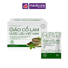 Bột uống VIETMEC giảo cổ lam hỗ trợ tim mạch hộp 20 gói 3g