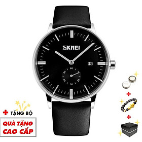 Đồng hồ nam Skmei dây da giá rẻ chống nước chính hãng Tony Watch 68
