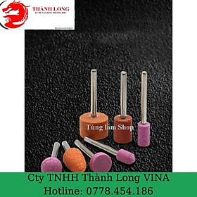 Mua 7 mũi đá mài mini hàng cao cấp đầu mài từ 6mm đến 15mm chân trục 3mm dùng cho máy khoan mài khắc mini