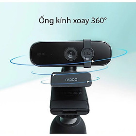 Mua Rapoo C280 Webcam 2K HD Với USB2.0 Với Nắp Đậy Camera Có Thể Xoay Mic - Hàng Chính Hãng