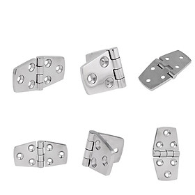 6 Pieces Stainless Steel Casting Hinge Door Hinge for Boat Yacht RV 76x38MM