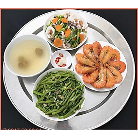 Mua Mâm nhôm  mâm ăn cơm hàng dày loại I (dùng ăn cơm gia đình  đặt đồ lễ thắp hương)