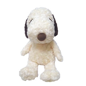 Gấu bông Snoopy chính hãng - dáng ngồi - màu cafe lông xù