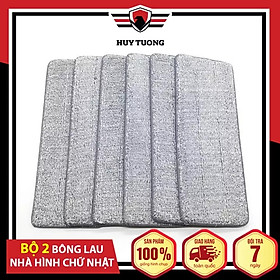 Mua Bộ 2 bông lau nhà hình chữ nhật dùng thay thế cho bộ lau nhà tự vắt phẳng cao cấp - Huy Tưởng