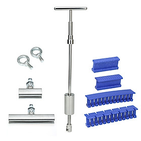 Car Body Dent Repair Kits Auto Sheet Metal Sag Pull Row Puller Pit Gasket Set Mend Tool - Silver & Black
