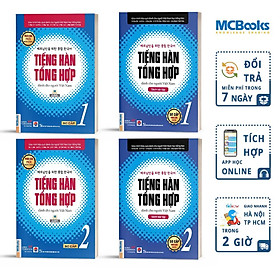 Download sách Combo 4 Cuốn Tiếng Hàn Tổng Hợp Sơ Cấp 1 và 2 Bản Màu - Học Kèm App Và Khóa Học Online