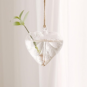 Hanging Heart Glass Flower Planter Vase Terrarium Container Landscape Bottle