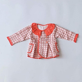 Hình ảnh Áo khoác bé gái Caro đỏ chần bông nhẹ - AICDBGESOYCV - AIN Closet