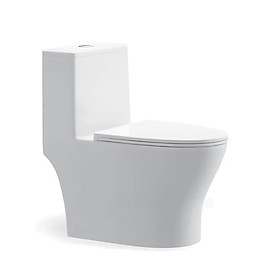 Bộ bàn cầu 1 khối nắp chữ A, kích thước 700*360*730mm, màu Glossy White, hiệu Trevi