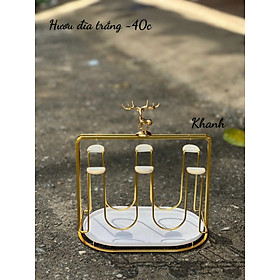 Khay Úp Cốc Đa Năng Có Khay Hứng Nước - Chất Liệu Inox Mạ Vàng, Thiết Kế Sang Trọng - HÀNG CHÍNH HÃNG MINIIN