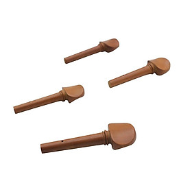 4 Pieces 4/4 Jujube Wood Violin Tuning Pegs Replacement Parts for Violinsit