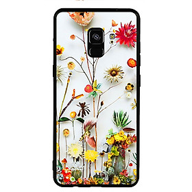 Ốp lưng viền TPU cho điện thoại Samsung Galaxy A8 Plus 2018 - Flower 11