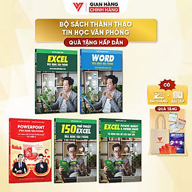 Combo 5 Sách Word - Excel - Power Point - 150TT - Power Query ĐÀO TẠO TIN HỌC Ứng Dụng Văn Phòng Kèm Video Hướng Dẫn