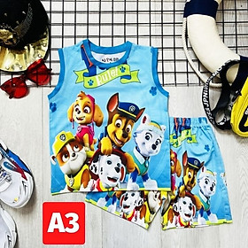 Bộ quần áo trẻ em hình đội chó cứu hộ từ 10-46kg - chất vải cotton thun lạnh