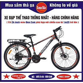 Hình ảnh Review xe đạp thể thao học sinh và người lớn hãng Thống Nhất MTB 24-04 ( 24 inch cỡ vừa ) - HÀNG CHÍNH HÃNG ( TẶNG THÊM 1 BƠM XE + KHÓA DÂY MÃ SỐ )