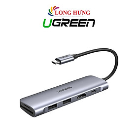 Cổng chuyển đổi Ugreen 6-in-1 USB-C Multifunction Adapter CM195 70411 - Hàng chính hãng