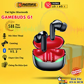 Tai nghe bluetooth gaming Remax GameBuds G1 âm thanh hifi sống động, cảm ứng bằng vân tay, chơi game độ trễ cực thấp - Hàng Chính Hãng Remax