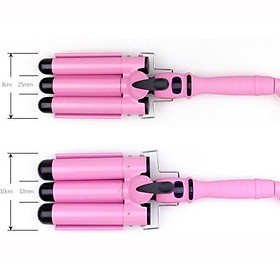 Máy làm tóc xoăn sóng máy uốn tóc 3 trục máy sóng nước máy uốn 3 trục máy uốn 3 lõi cây uống tóc máy uốn tóc gợn sóng