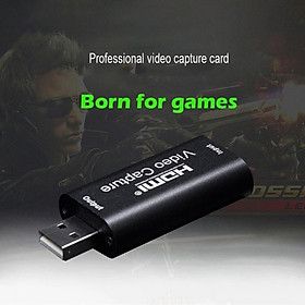 Mini Portable HDMI Video Capture Card, HDMI to USB 1080P Audio Video Capture Card, Connect Camcorder or Action Cam to PC