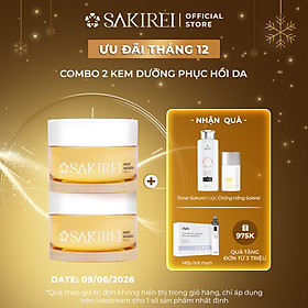 Combo 2 Kem dưỡng ẩm làm sáng mịn và phục hồi da Sakirei NMN Revitalize Cream 50g