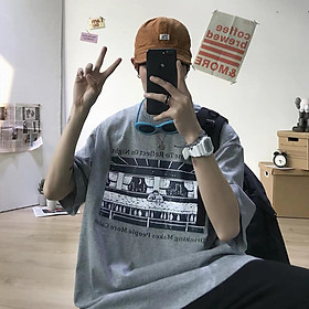 2 Color【M-3XL】 Summer New StyleFashion Short Sleeve T-shirt Men Printed Graphic Breathable Oversize Student Couple Short T-shirt Couple Wear Unisex Half Sleeve T-shirt