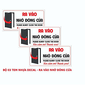 Mua Tem Nhắc Nhở Ra Vào Nhờ Đóng Cửa  Tem Decal Nhựa Dán Chú Ý Ra Vào  Nhỏ Gọn  Nhờ Đóng Cửa Để An Toàn. Takyhome 5005