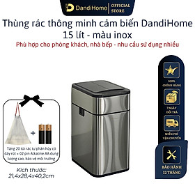 Thùng rác thông minh cảm ứng tự động đóng mở DandiHome - Tặng pin AA