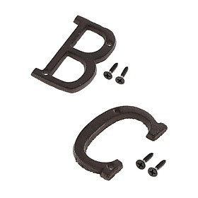 Metal Letter Alphabet English Letter DIY Rustic Decor Letter Sign for Home   B C