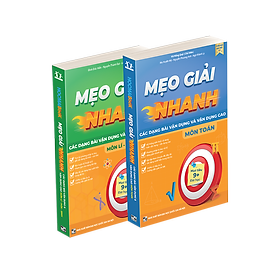 [Download Sách] Sách - Combo Mẹo giải nhanh các dạng bài vận dụng và vận dụng cao môn Toán - Lí – Hóa – Sinh