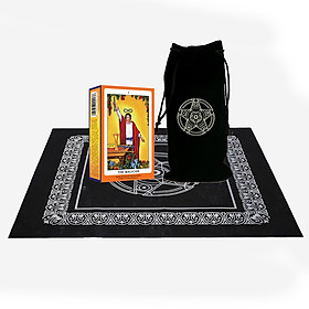 Hình ảnh Combo Bộ Bài Tarot The Magician Cao Câp và Túi Nhung Đựng Tarot và Khăn Trải Bàn Tarot