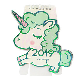 Lịch để bàn Unicorn 2019